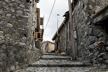 View of Fikardou Ancient Village